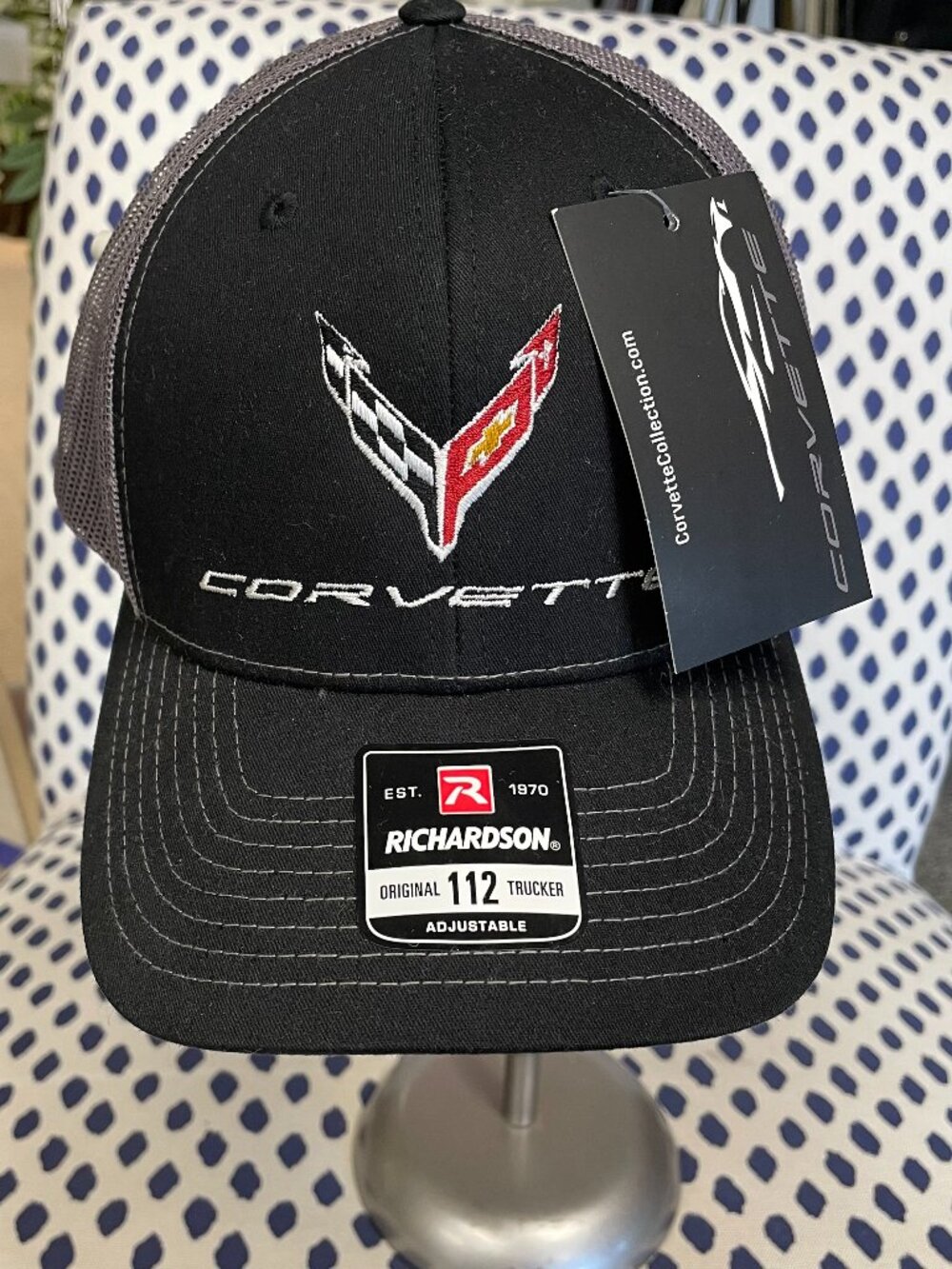 Corvette Black Logo Hat NEW